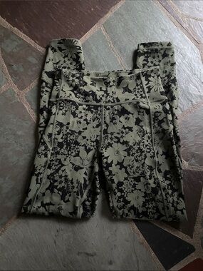 lululemon athletica Olive & Black Floral High-Rise Leggings